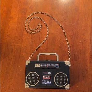 Retro boom box handbag/ clutch/ purse